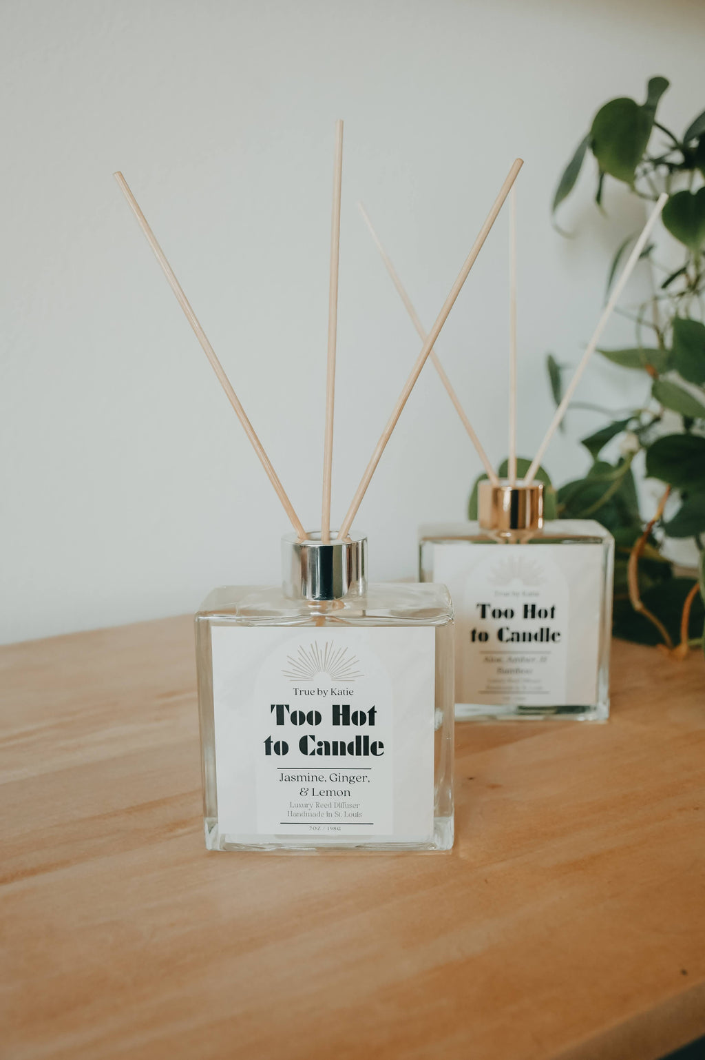 Customizable Black and Gold Non-Toxic Reed Diffuser