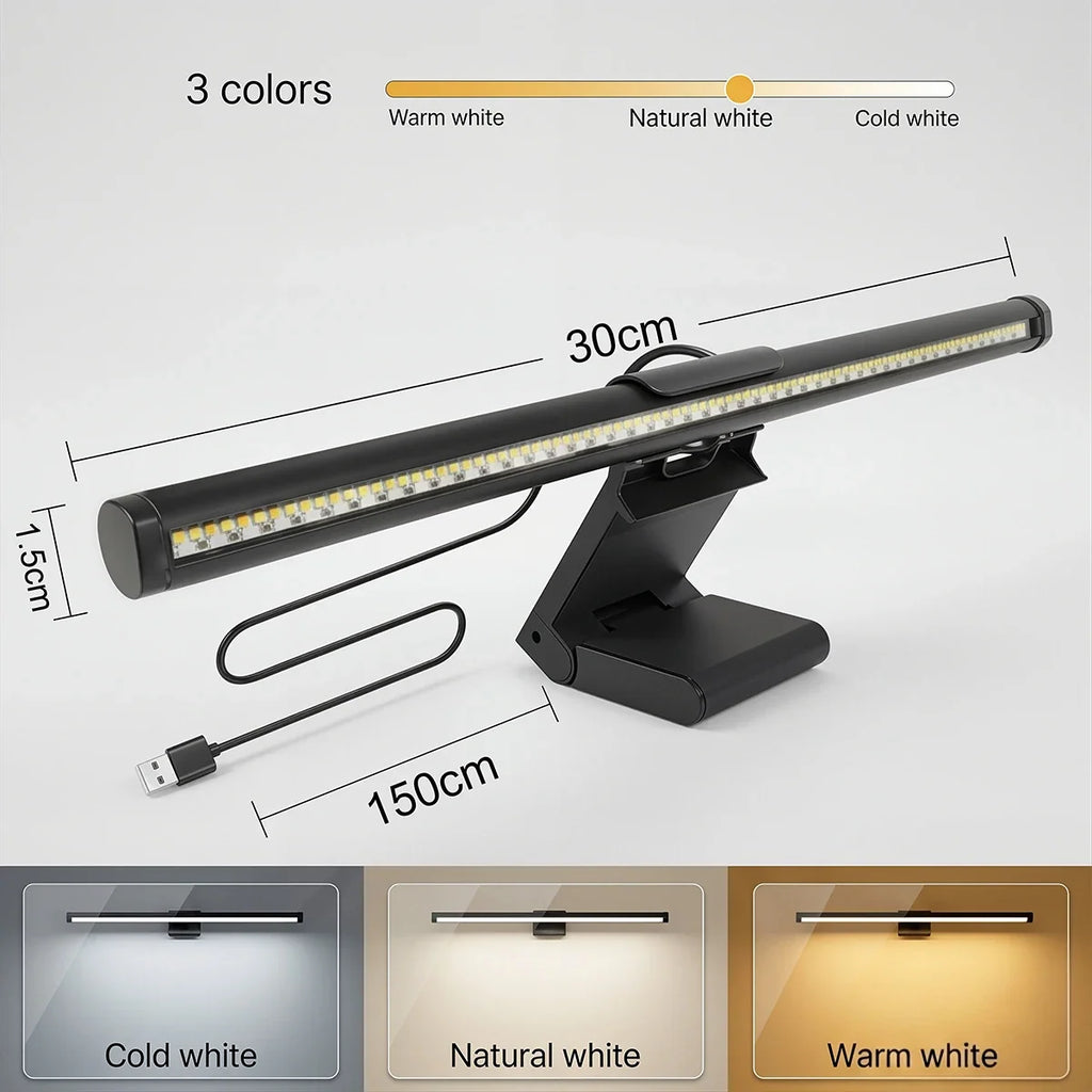 1/2PCS LED Monitor Light Bar Computer Screen Hanging Lights Atmosphere Table Lamp for  Work Study Read Gaming Dimming Lighting
